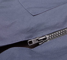 Load image into Gallery viewer, ASYEMMETRIC NAVY DRY WAX COAT