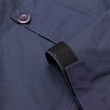Load image into Gallery viewer, ASYEMMETRIC NAVY DRY WAX COAT