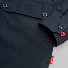 Load image into Gallery viewer, Arkwright 45 Dark Navy Luxury Poplin Over Shirt