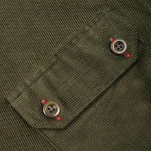 Load image into Gallery viewer, Arkwright 38 Dark Green Corduroy Cotton Over Shirt