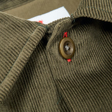 Load image into Gallery viewer, Arkwright 38 Dark Green Corduroy Cotton Over Shirt