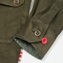 Load image into Gallery viewer, Arkwright 38 Dark Green Corduroy Cotton Over Shirt