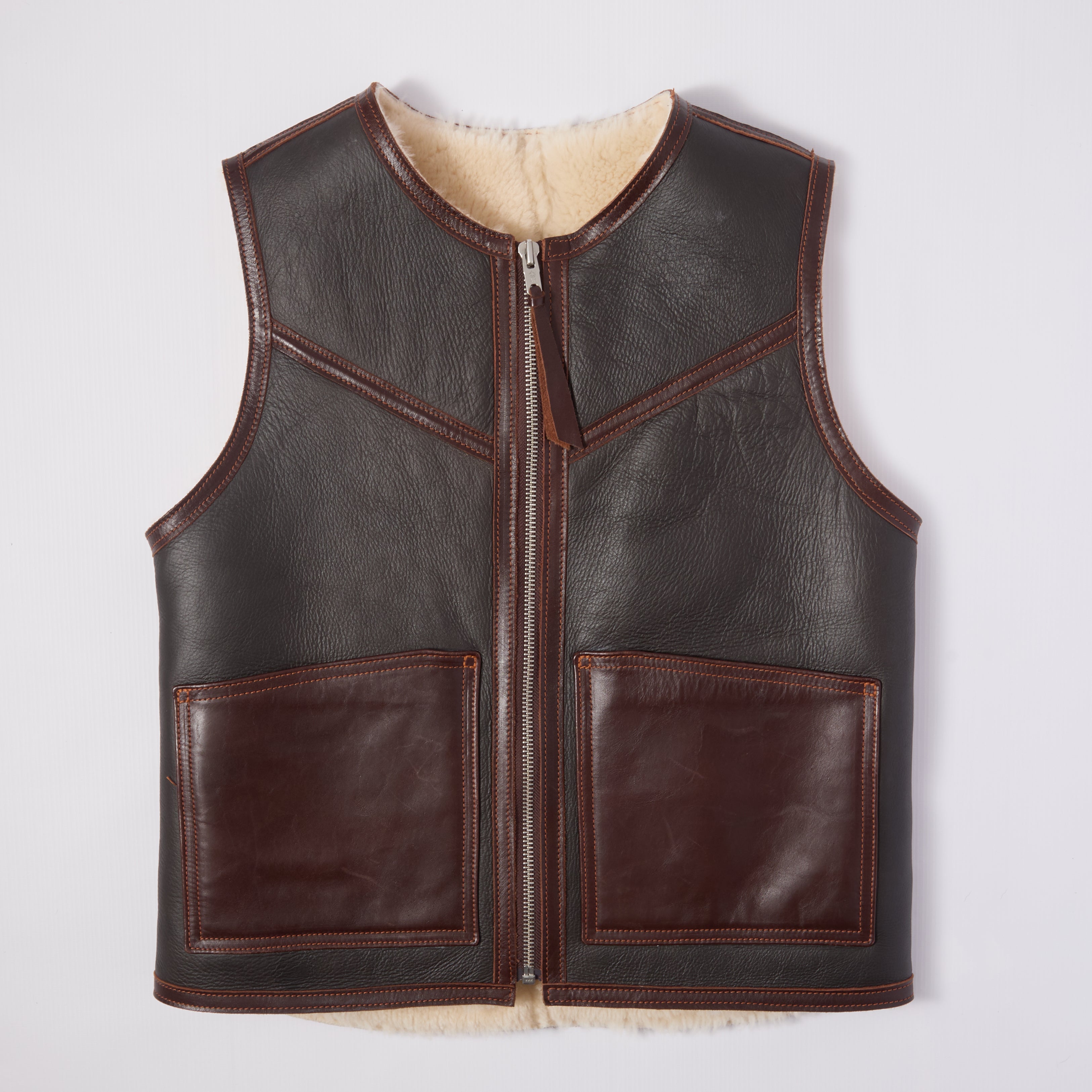 C-3 Leather Sheepskin Vest – Joe & Co Denim / Apparel