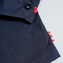 Load image into Gallery viewer, Baines 23 Navy Luxury Cotton Poplin Over Shirt