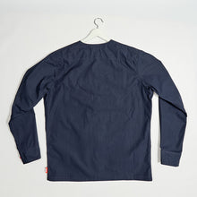 Load image into Gallery viewer, Baines 23 Navy Luxury Cotton Poplin Over Shirt