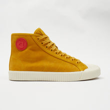 Load image into Gallery viewer, Joe & Co X Gola 06 Mustard Yellow Luxury Suede Off White Vulcanised Rubber Hi Top
