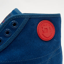 Load image into Gallery viewer, Joe & Co X Gola 07 Electric Blue Luxury Suede & Off White Vulcanised Rubber Hi Top