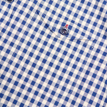 Load image into Gallery viewer, Brighton 1 Luxury Navy Gingham Tailed Shirt