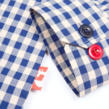 Load image into Gallery viewer, Brighton 1 Luxury Navy Gingham Tailed Shirt