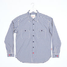 Load image into Gallery viewer, Brighton 1 Luxury Navy Gingham Tailed Shirt