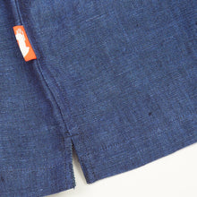 Load image into Gallery viewer, Beswick 01 Denim Blue Linen Bowling Shirt