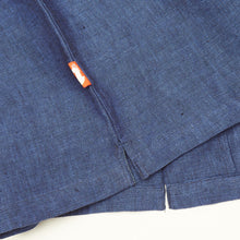 Load image into Gallery viewer, Beswick 01 Denim Blue Linen Bowling Shirt