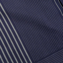 Load image into Gallery viewer, Camp 07 Irregular Stripe Navy Short Sleeve Cotton Poplin Bowling Shirt