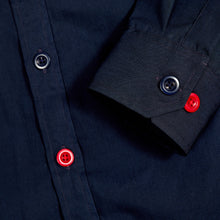Load image into Gallery viewer, Boulton Navy Luxury Cotton Poplin Tailed Shirt