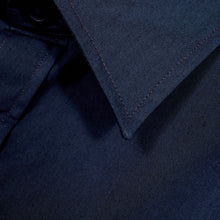 Load image into Gallery viewer, Boulton Navy Luxury Cotton Poplin Tailed Shirt