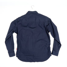 Load image into Gallery viewer, Boulton Navy Luxury Cotton Poplin Tailed Shirt