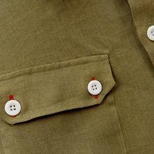 Load image into Gallery viewer, Arkwright 33 Moss Linen Over Shirt