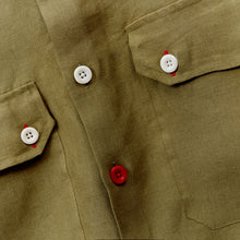 Load image into Gallery viewer, Arkwright 33 Moss Linen Over Shirt
