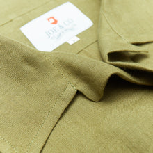 Load image into Gallery viewer, Beswick 04 Khaki Linen Bowling Shirt
