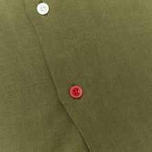 Load image into Gallery viewer, Beswick 05 Moss Linen Bowling Shirt