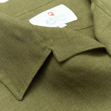 Load image into Gallery viewer, Beswick 05 Moss Linen Bowling Shirt