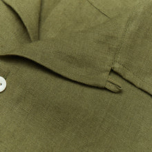 Load image into Gallery viewer, Beswick 05 Moss Linen Bowling Shirt