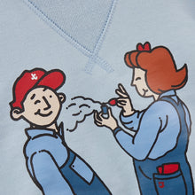 Load image into Gallery viewer, Chaplin 08 Sky Blue Indigo Joe Couple Loopback DTF Sweatshirt