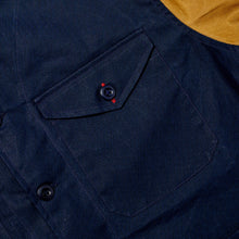 Load image into Gallery viewer, Baines 15 Navy - Biscuit Dry Wax Water Repellent Honeycomb Ripstop Over Shirt  