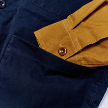 Load image into Gallery viewer, Baines 15 Navy - Biscuit Dry Wax Water Repellent Honeycomb Ripstop Over Shirt  