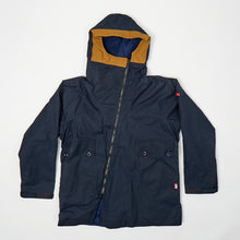 Load image into Gallery viewer, ASYMETRIC 3 Navy Dry Wax Honeycomb Ripstop Coat