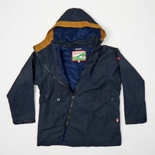 Load image into Gallery viewer, ASYMETRIC 3 Navy Dry Wax Honeycomb Ripstop Coat
