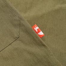 Load image into Gallery viewer, Baines 21 Khaki / Navy Luxury Cotton Poplin Over Shirt