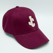 Load image into Gallery viewer, Babe 01 Outlined Burgandy Brushed Cotton 6 Panel Ball Cap