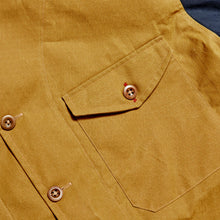 Load image into Gallery viewer, Baines 16 Biscuit - Navy Dry Wax Water Repellent Honeycomb Ripstop Over Shirt