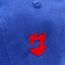 Load image into Gallery viewer, Babe 5 Outlined Royal Blue Brushed Cotton 6 Panel Ball Cap