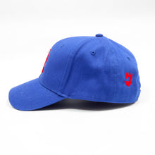 Load image into Gallery viewer, Babe 5 Outlined Royal Blue Brushed Cotton 6 Panel Ball Cap
