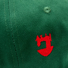 Load image into Gallery viewer, Babe 6 Outlined Grass Green Brushed Cotton 6 Panel Ball Cap