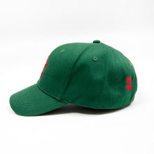 Load image into Gallery viewer, Babe 6 Outlined Grass Green Brushed Cotton 6 Panel Ball Cap