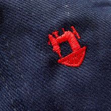 Load image into Gallery viewer, Babe 4 Outlined Navy Brushed Cotton 6 Panel Ball Cap