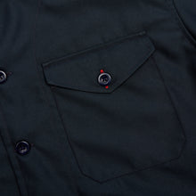 Load image into Gallery viewer, Baines 19 Dark Navy Blue Mixed Cotton Over Shirt