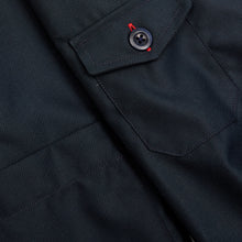 Load image into Gallery viewer, Baines 19 Dark Navy Blue Mixed Cotton Over Shirt