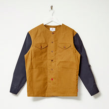 Load image into Gallery viewer, Baines 16 Biscuit - Navy Dry Wax Water Repellent Honeycomb Ripstop Over Shirt