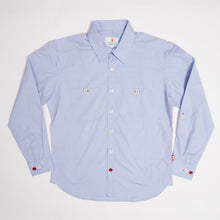 Load image into Gallery viewer, Dunham 03 Luxury Sky Cotton Oxford Patch Shirt