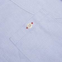 Load image into Gallery viewer, Dunham 03 Luxury Sky Cotton Oxford Patch Shirt