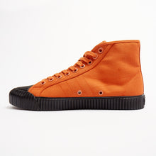 Load image into Gallery viewer, Joe & Co X Gola 05 Orange Canvas & Black Vulcanised Rubber Hi Top