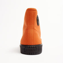Load image into Gallery viewer, Joe & Co X Gola 05 Orange Canvas & Black Vulcanised Rubber Hi Top