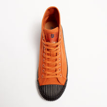 Load image into Gallery viewer, Joe & Co X Gola 05 Orange Canvas & Black Vulcanised Rubber Hi Top