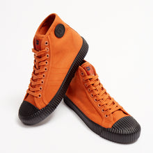 Load image into Gallery viewer, Joe & Co X Gola 05 Orange Canvas & Black Vulcanised Rubber Hi Top