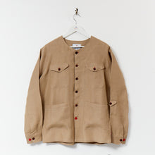 Load image into Gallery viewer, Baines 13 Mushroom Linen Over Shirt