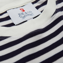 Load image into Gallery viewer, Breton 1 Navy &amp; Off White Supima Fine Cotton T Shirt
